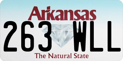 AR license plate 263WLL