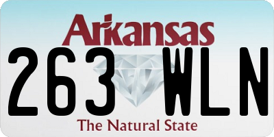 AR license plate 263WLN