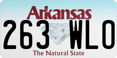 AR license plate 263WLO