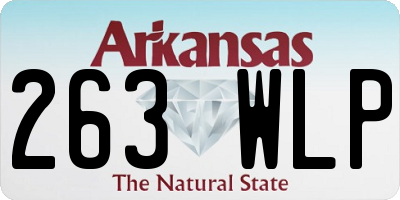 AR license plate 263WLP