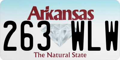 AR license plate 263WLW