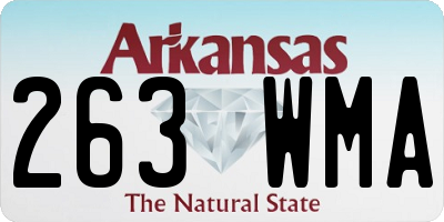 AR license plate 263WMA