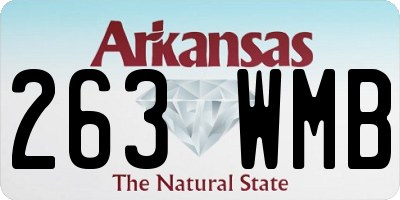 AR license plate 263WMB
