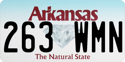 AR license plate 263WMN