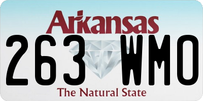 AR license plate 263WMO