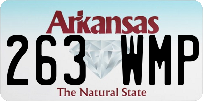 AR license plate 263WMP