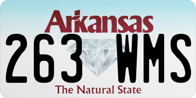 AR license plate 263WMS