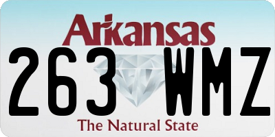 AR license plate 263WMZ