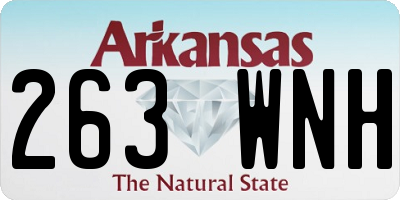 AR license plate 263WNH