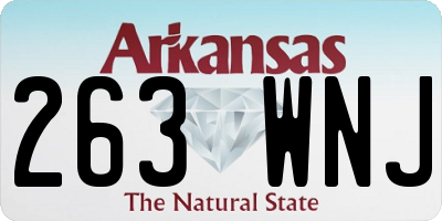 AR license plate 263WNJ