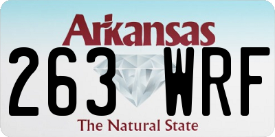 AR license plate 263WRF