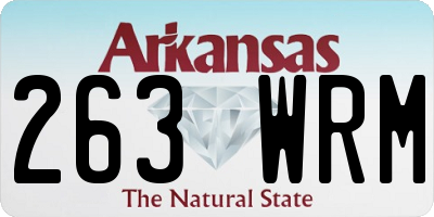 AR license plate 263WRM