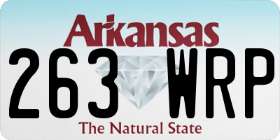 AR license plate 263WRP
