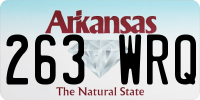 AR license plate 263WRQ