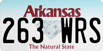 AR license plate 263WRS