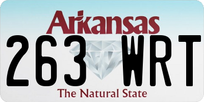 AR license plate 263WRT