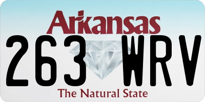 AR license plate 263WRV