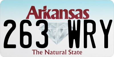 AR license plate 263WRY