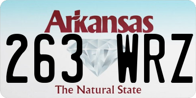 AR license plate 263WRZ