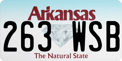AR license plate 263WSB