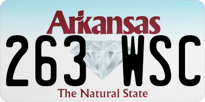 AR license plate 263WSC