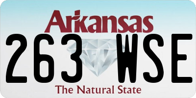 AR license plate 263WSE