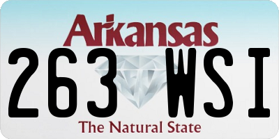 AR license plate 263WSI