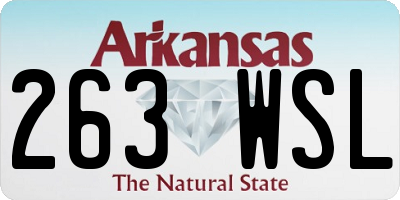 AR license plate 263WSL