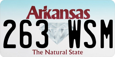 AR license plate 263WSM
