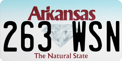 AR license plate 263WSN