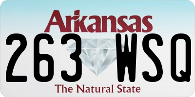 AR license plate 263WSQ