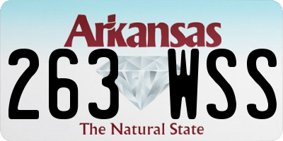 AR license plate 263WSS
