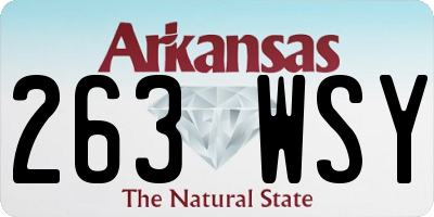 AR license plate 263WSY