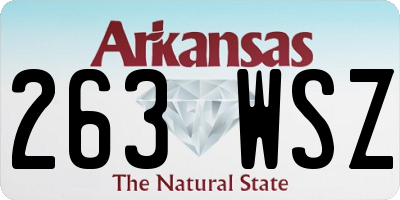 AR license plate 263WSZ
