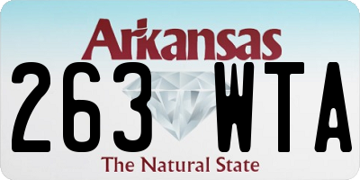 AR license plate 263WTA