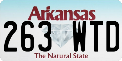 AR license plate 263WTD
