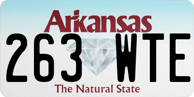 AR license plate 263WTE