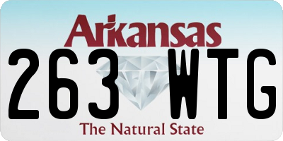 AR license plate 263WTG
