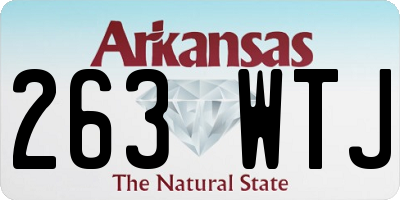 AR license plate 263WTJ