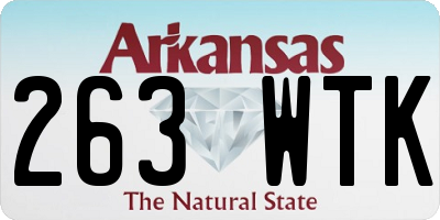 AR license plate 263WTK