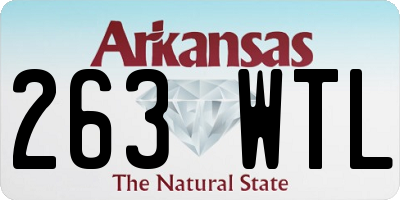 AR license plate 263WTL
