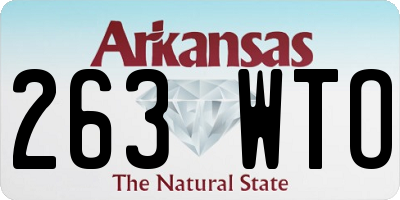 AR license plate 263WTO