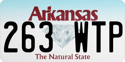 AR license plate 263WTP