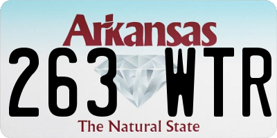AR license plate 263WTR