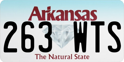 AR license plate 263WTS