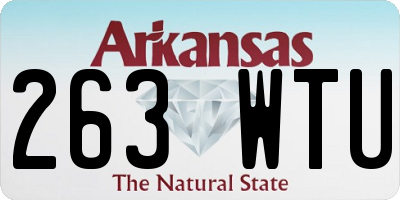 AR license plate 263WTU