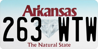 AR license plate 263WTW