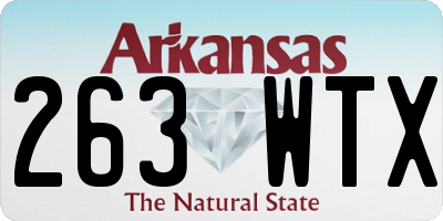 AR license plate 263WTX