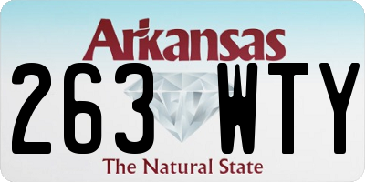 AR license plate 263WTY