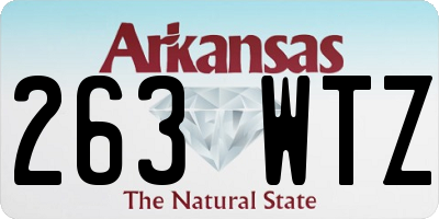 AR license plate 263WTZ